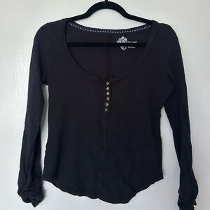 Pilcro Black Long Sleeve Tee